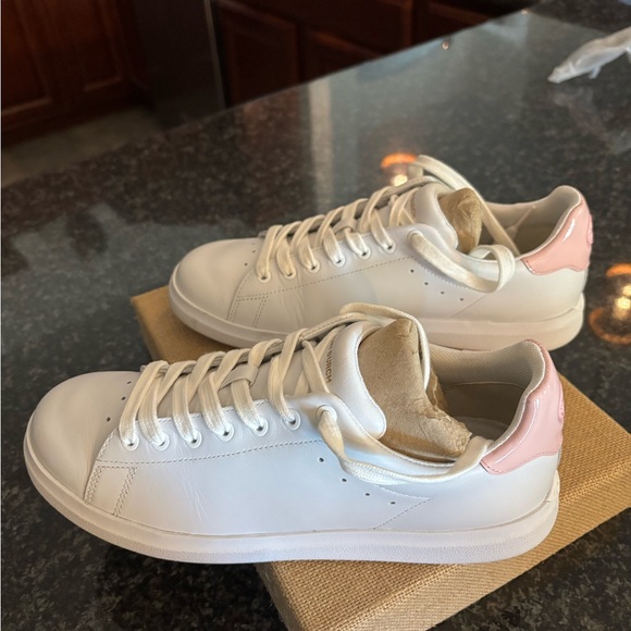 Tory Burch White and Pink Sneakers - Picture 2 of 13
